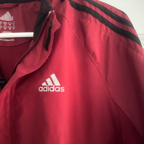Adidas Womens Size small Burgundy Zip up Jacket vented - Picture 6 of 6